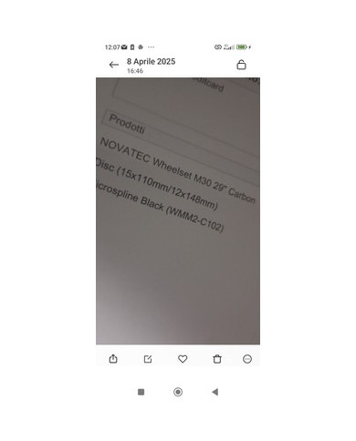 Coppia Ruote 29 Boost MTB In Carbonio Novatec M30 Microspline