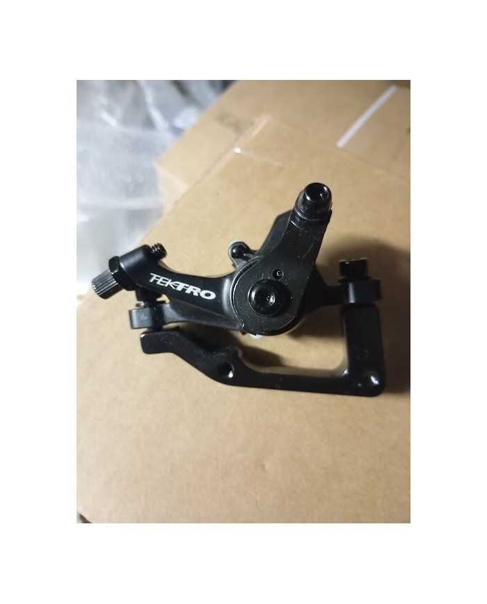 pinza freno mtb meccanica tektro tkd-68 nuova compreso adattatore per disco 180