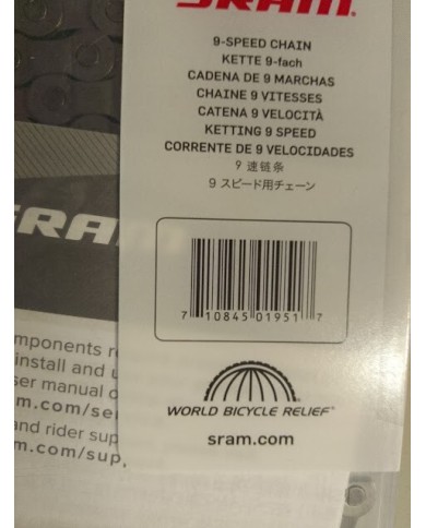 catena mtb 9 vel sram pc 951 114maglie più quick link