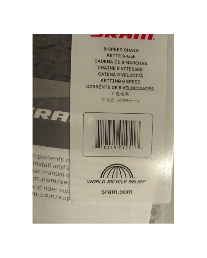 catena mtb 9 vel sram pc 951 114maglie più quick link