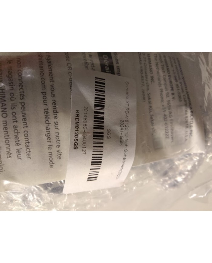 Deragliatore posteriore Shimano XT RD-M8120 a 12 velocità max 45t