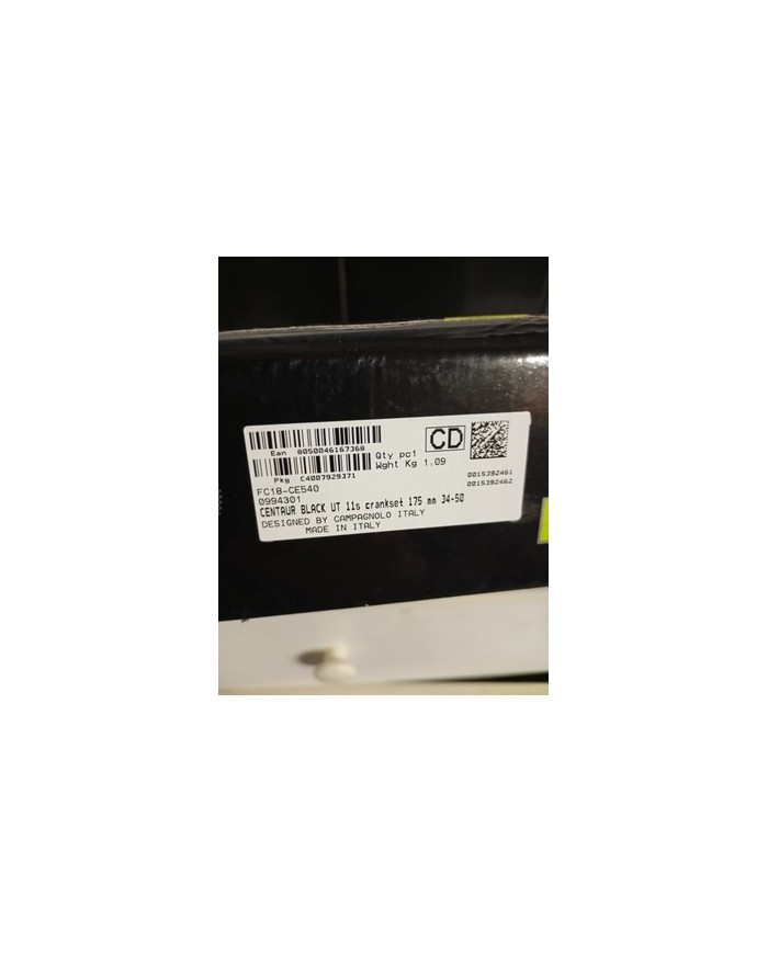 Campagnolo Centaur Black Ultra Torque Guarnitura 2x11v 50-34 Pedivelle 175mm
