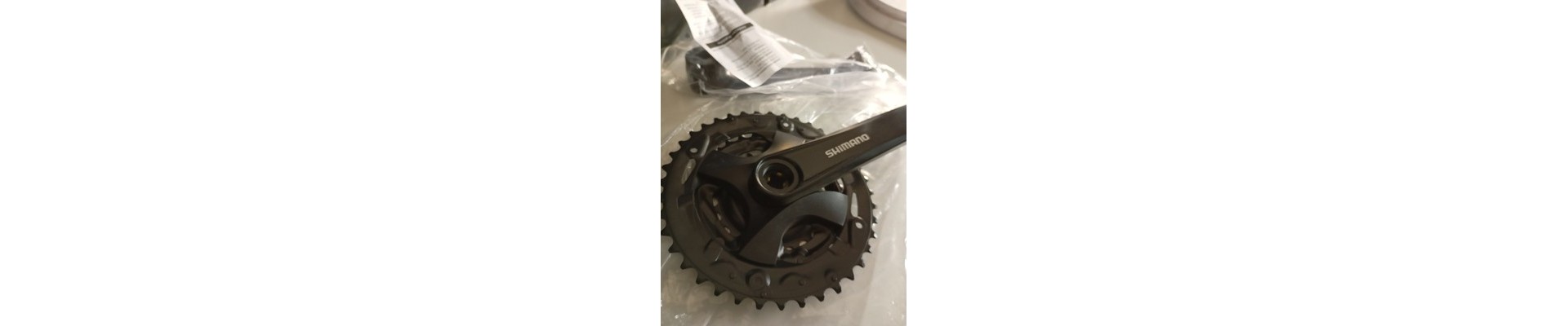 guarnitura mtb a perno quadro nuova tripla shimano fc-mt101 corone 22-30-40pedi
