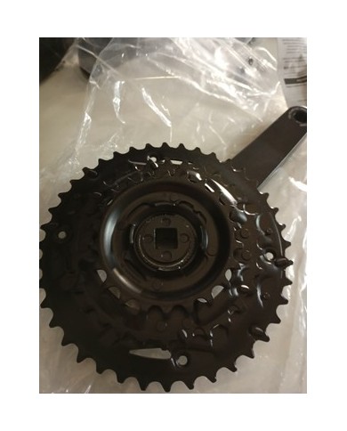 guarnitura mtb a perno quadro nuova tripla shimano fc-mt101 corone 22-30-40pedi