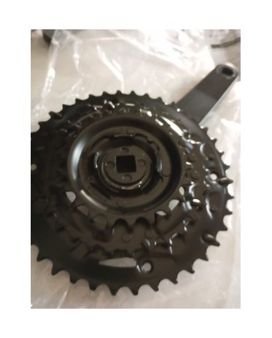 guarnitura mtb a perno quadro nuova tripla shimano fc-mt101 corone 22-30-40pedi
