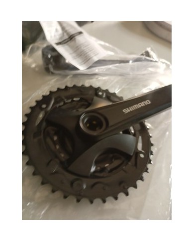 guarnitura mtb a perno quadro nuova tripla shimano fc-mt101 corone 22-30-40pedi