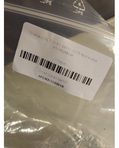 guarnitura per perno quadrato ALTUS FC-M311 3x7,8 velocità 48,38,28 170mm