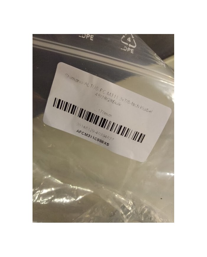 guarnitura per perno quadrato ALTUS FC-M311 3x7,8 velocità 48,38,28 170mm