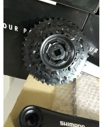 shimano FC-MT101 Manovella quadrata 3x9 velocità 40-30-22 175mm