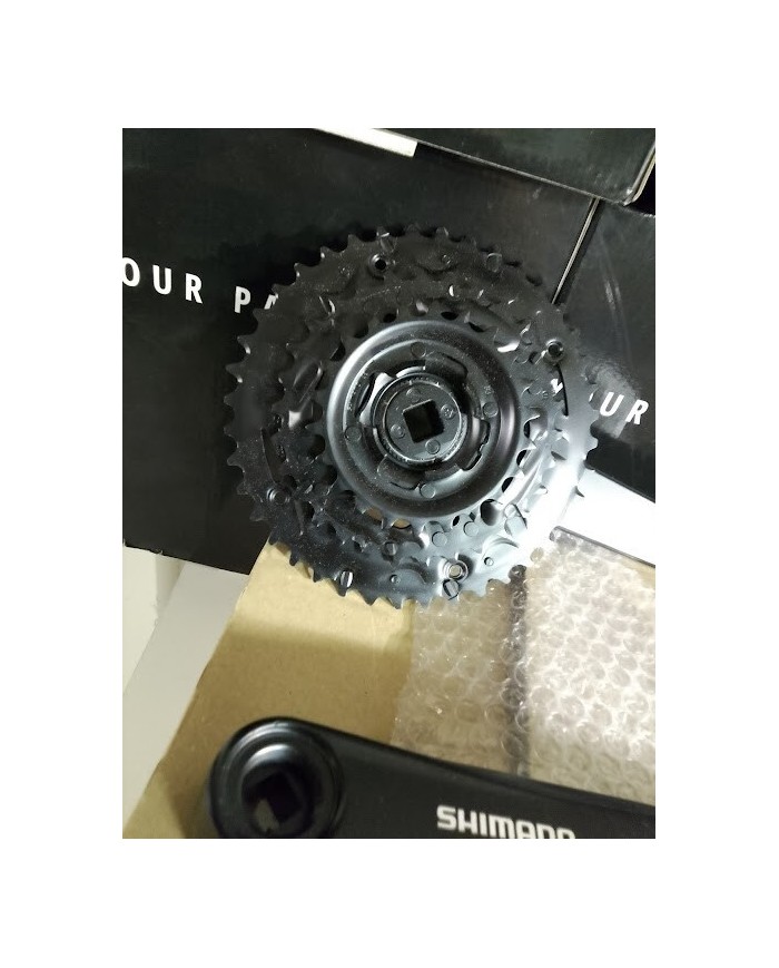 shimano FC-MT101 Manovella quadrata 3x9 velocità 40-30-22 175mm