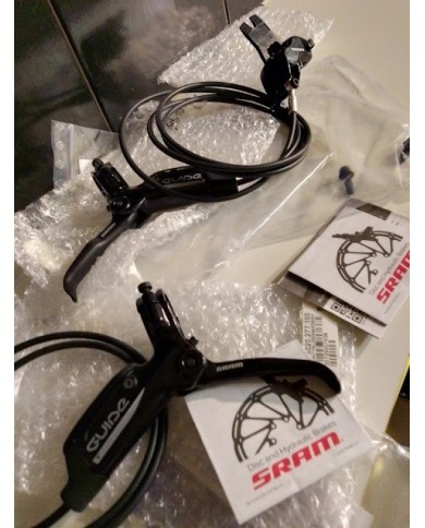 SRAM Set di freni a disco a 4 pistoncini mtb Guide T nuovi pronti all uso