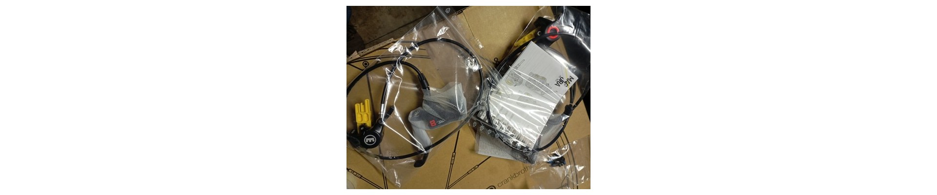 Coppia Freni MTB Magura Mt8 Pro Nuovi A 2 Pistoncini Tubo Ant 75cm Post 180cm