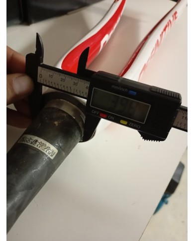 Forcella Definitive Carbon - Corsa Rim Brake - No Disc - Conica 1,5" - Bianco/Rosso