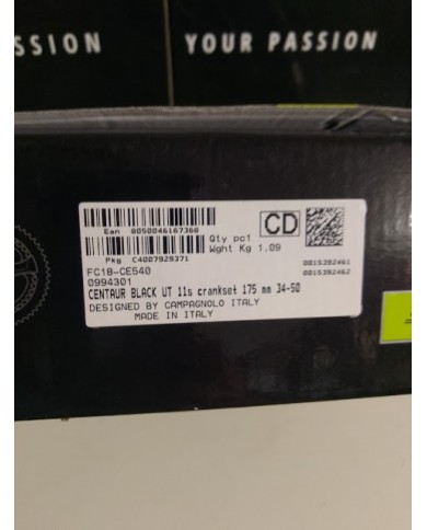 Guarnitura Campagnolo Centaur Ultra-Torque - 2x11v - 50/34D - 175 mm - Nero