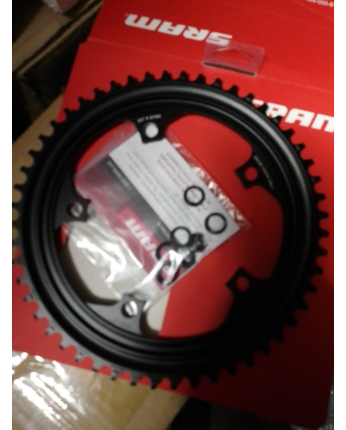 Corona per bici da corsa nuova 11 vel girobull 130 a 5 fori SRAM x-sync 52 denti