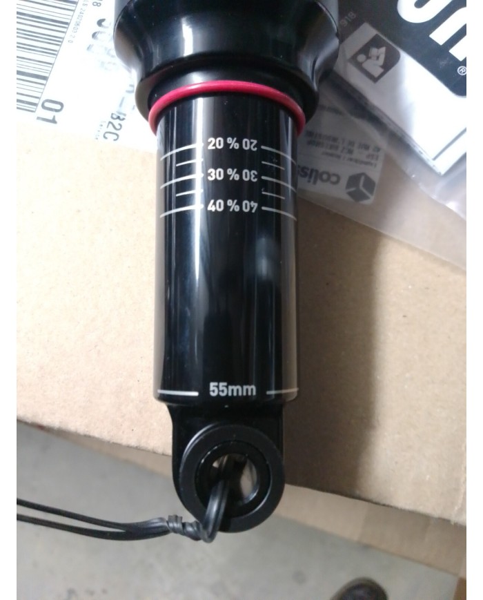 Ammortizzatore MTB 185x55 attacco trunnion, rockshox Deluxe select ,attacco infe