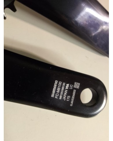 Guarnitura Shimano XT FC-M8100 - 36T - 12 velocità - Pedivelle 175 mm - Perno 24 mm