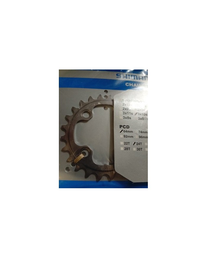 Corona 10 velocità Shimano XT FC-M780 giro bulloni 64mm 24 denti