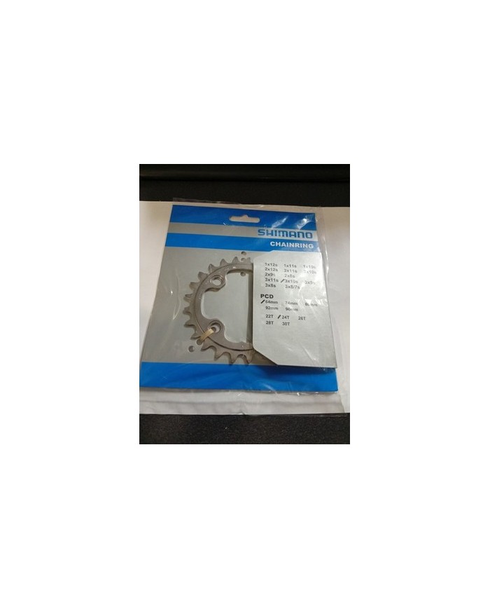 Corona 10 velocità Shimano XT FC-M780 giro bulloni 64mm 24 denti