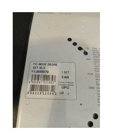 Shimano Deore FC-M532 Bicicletta Manovella MTB Ricambio Medio Corona 104 32T