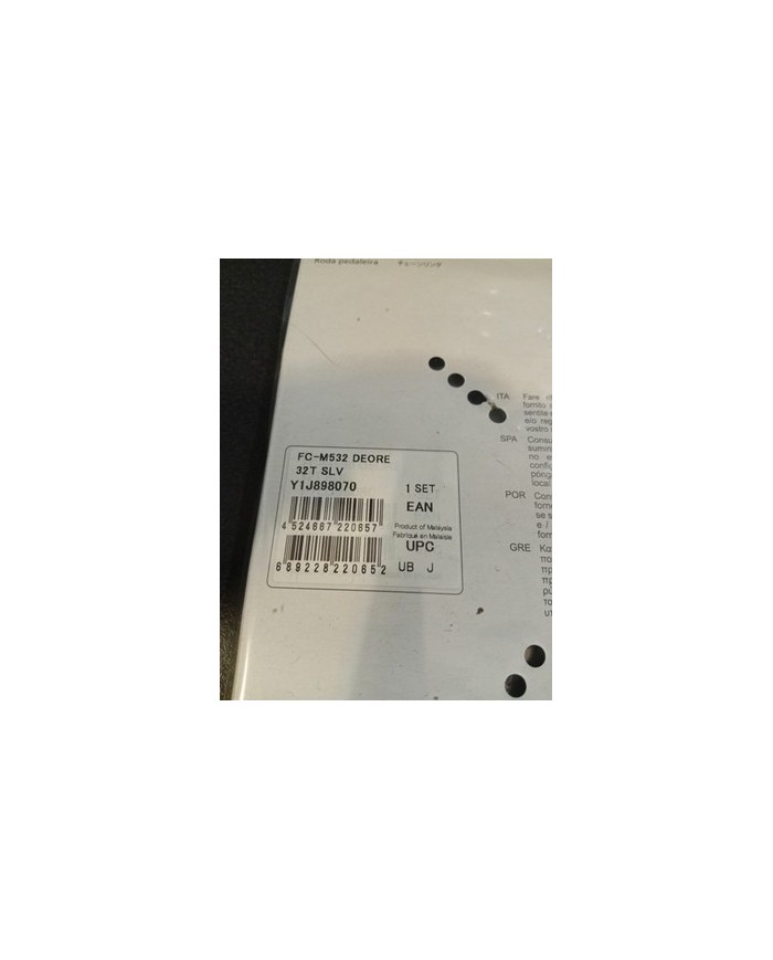 Shimano Deore FC-M532 Bicicletta Manovella MTB Ricambio Medio Corona 104 32T