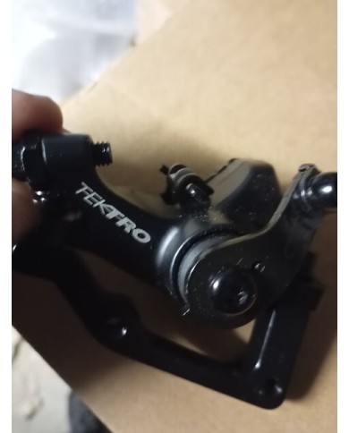 pinza freno mtb meccanica tektro tkd-68 nuova compreso adattatore per disco 180