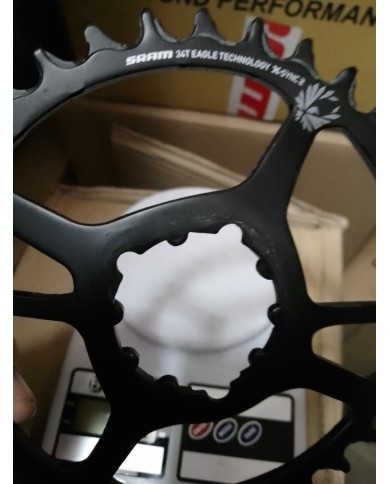 Corona MTB 34t a 3 fori SRAM offset 6mm per ruote standard non boost nuova