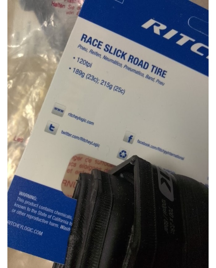 Copertoncini per bici da corsa 700x23c ritchey wcs race slick peso 187gr