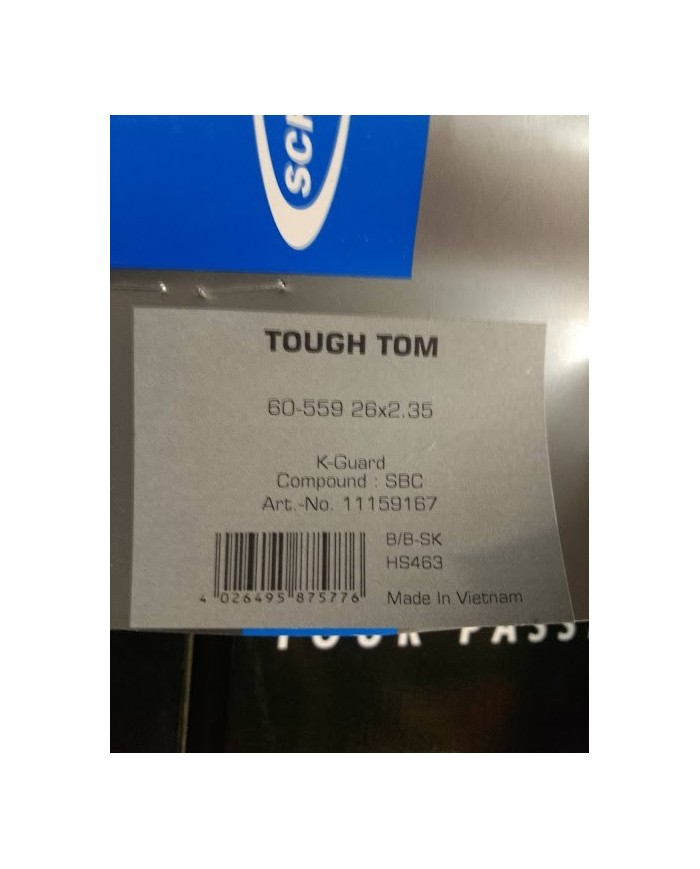 coppia copertoni mtb 26 x 2,35 Schwalbe Tough Tom SBC per camera no tubeless