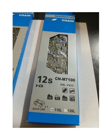 Shimano catena bici  SLX CN-M7100 Quick Link Catena 12v 116L