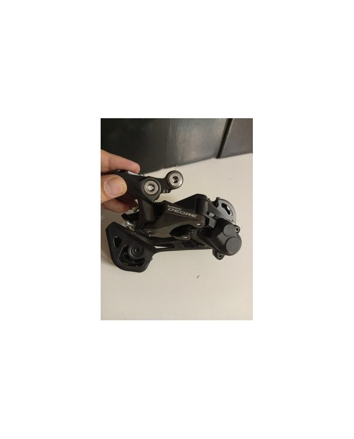 Deragliatore Posteriore MTB 10/11 Vel Shimano Deore Rd-m5120 Gabbia Media Per...