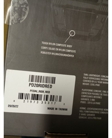 pedali flat per mtb o bmx raceface mod. ride rossi