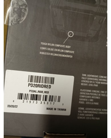 pedali flat per mtb o bmx raceface mod. ride rossi