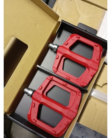 pedali flat per mtb o bmx raceface mod. ride rossi