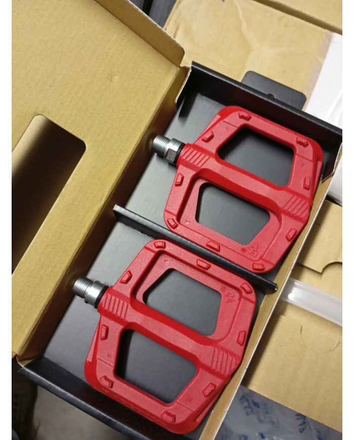 pedali flat per mtb o bmx raceface mod. ride rossi