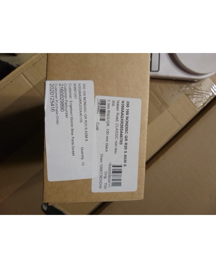 mozzo anteriore bici corsa 20 fori freno rim NO DISC sgancio rapido 5x100mm dt s