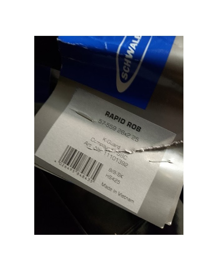 Schwalbe Rapid Rob SBC 26x2.25" coppia di copertoni mtb per camera aria no tubel