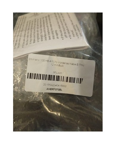 Mozzo Anteriore Bici Da Corsa 12x100mm Shimano 105 Hb-r7070 36 Fori