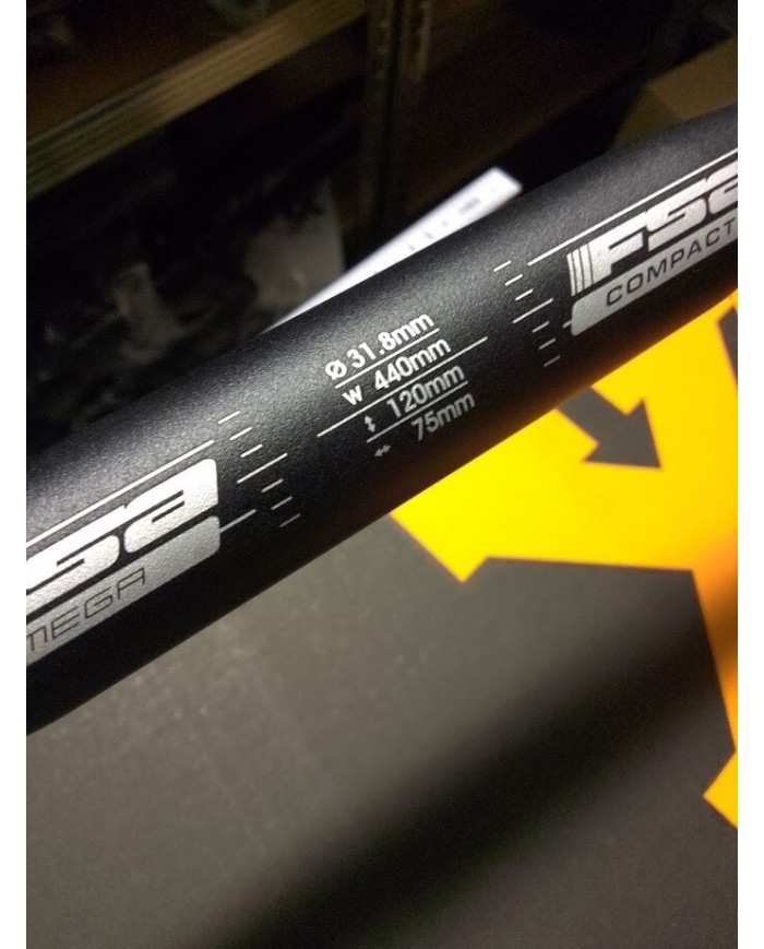 piega manubrio corsa FSA in alluminio diam 31,8 standard lungh 46 tot , 44 cent