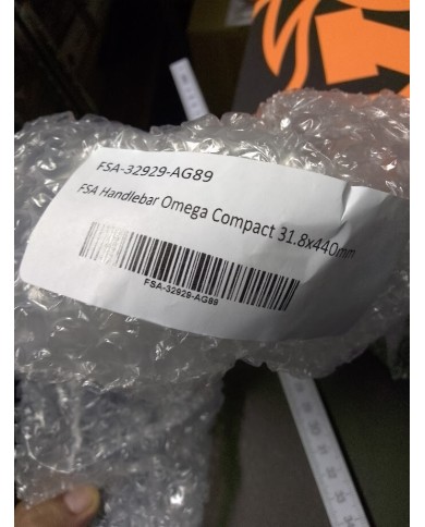 piega manubrio corsa FSA in alluminio diam 31,8 standard lungh 46 tot , 44 cent