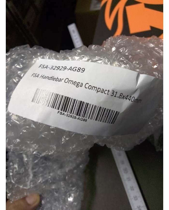 piega manubrio corsa FSA in alluminio diam 31,8 standard lungh 46 tot , 44 cent