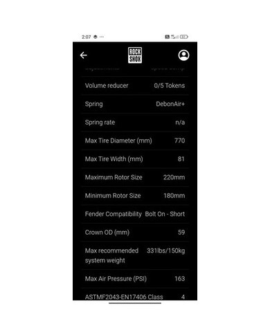 Forcella nuova e-bike 29 boost 160mm rockshox lyric base Model designator (SF)