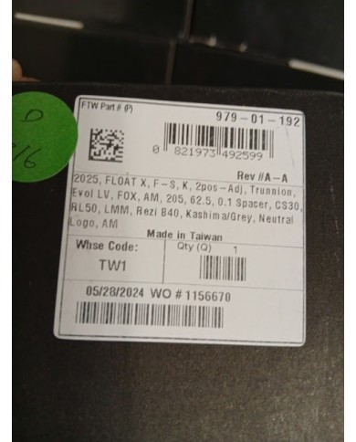 AMMORTIZZATORE MTB NUOVO FOX RACING SHOX 2025 Rear Shock FLOAT X FACTORY 2pos-Ad