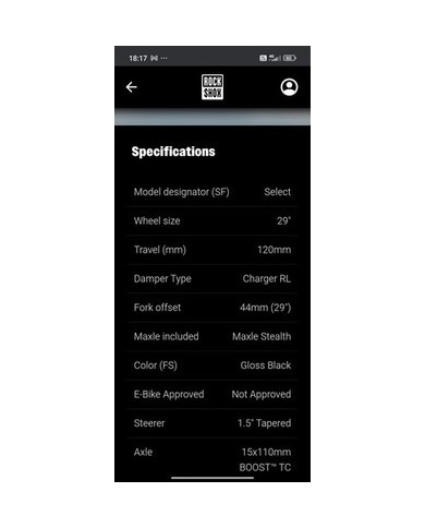 RockShox Forcella Ammortizzata - SID Select 3P - DebonAir+ | Charger XC - 29" |